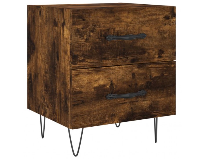 Sonata H Нощни шкафчета 2 бр опушен дъб 40x35x47,5 см инженерно дърво