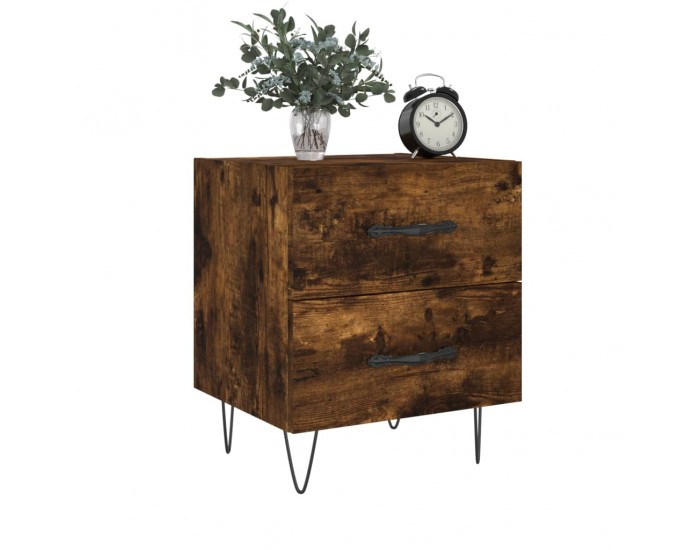 Sonata H Нощни шкафчета 2 бр опушен дъб 40x35x47,5 см инженерно дърво
