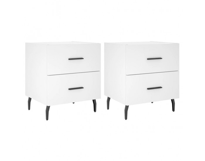 Sonata Noptiere, 2 buc., alb, 40x35x47,5 cm, lemn compozit