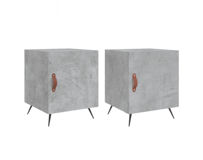 Sonata H Нощни шкафчета 2 бр бетонно сиво 40x40x50 см инженерно дърво