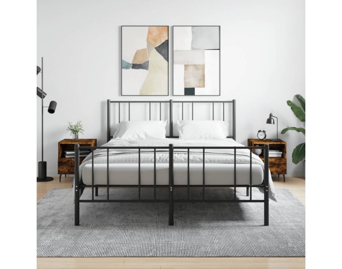 Sonata H Нощни шкафчета 2 бр опушен дъб 40x35x47,5 см инженерно дърво