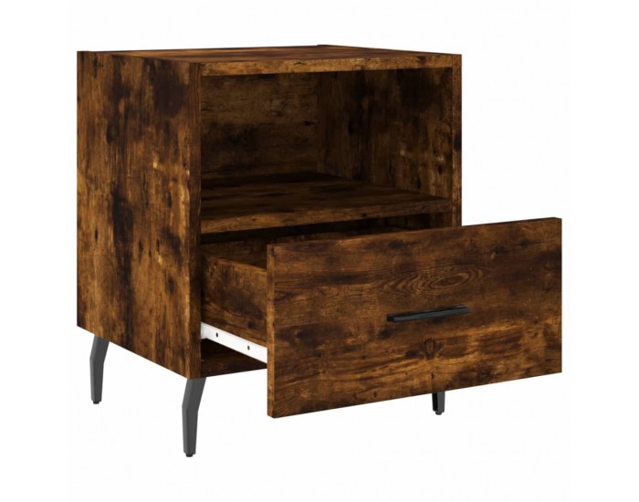 Sonata H Нощни шкафчета 2 бр опушен дъб 40x35x47,5 см инженерно дърво