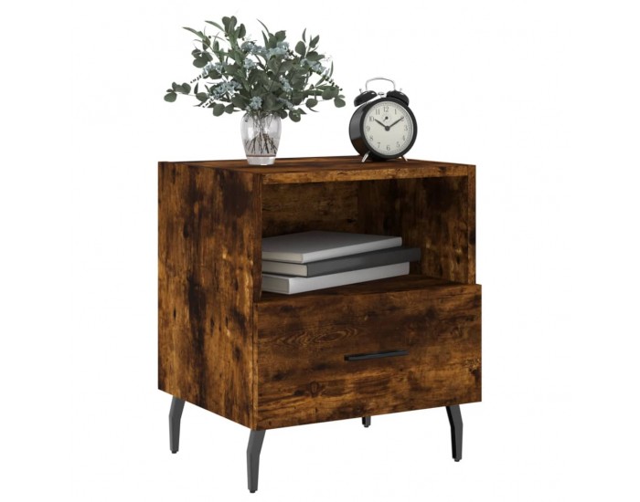 Sonata H Нощни шкафчета 2 бр опушен дъб 40x35x47,5 см инженерно дърво