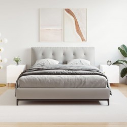 Sonata H Нощни шкафчета 2 бр бял гланц 40x40x50 см инженерно дърво - Noptiere
