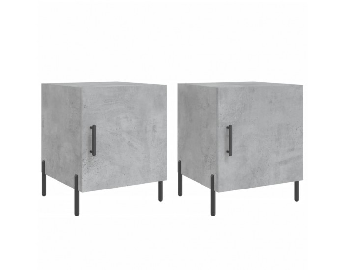 Sonata H Нощни шкафчета 2 бр бетонно сиво 40x40x50 см инженерно дърво