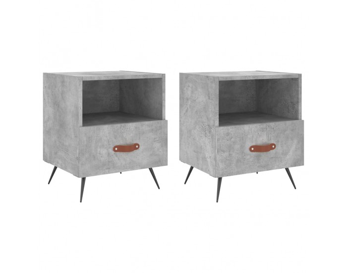 Sonata H Нощни шкафчета 2 бр бетонно сиво 40x35x47,5 см инженерно дърво