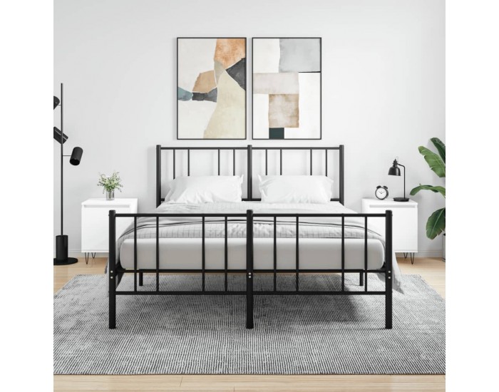 Sonata H Нощни шкафчета 2 бр бели 40x30x50 см инженерно дърво