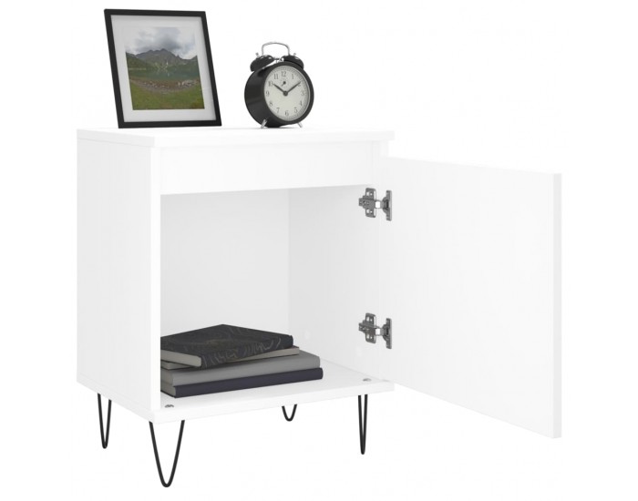 Sonata H Нощни шкафчета 2 бр бели 40x30x50 см инженерно дърво