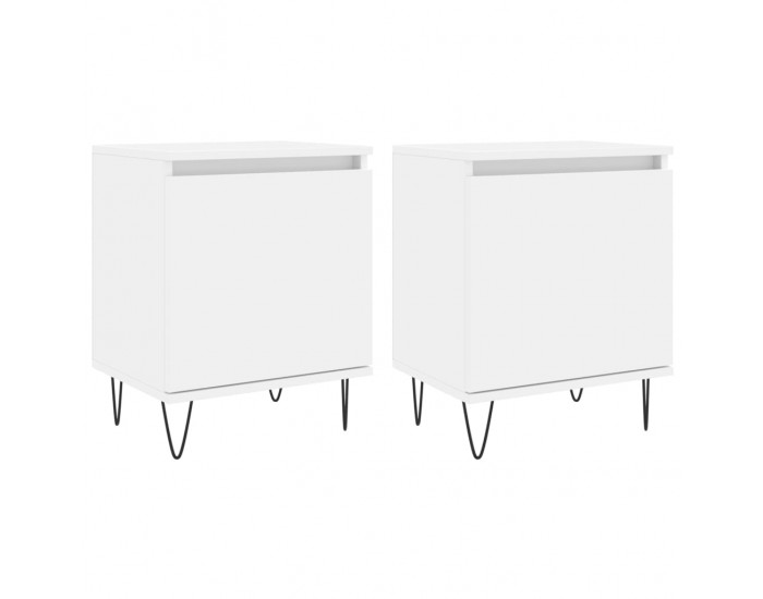 Sonata H Нощни шкафчета 2 бр бели 40x30x50 см инженерно дърво