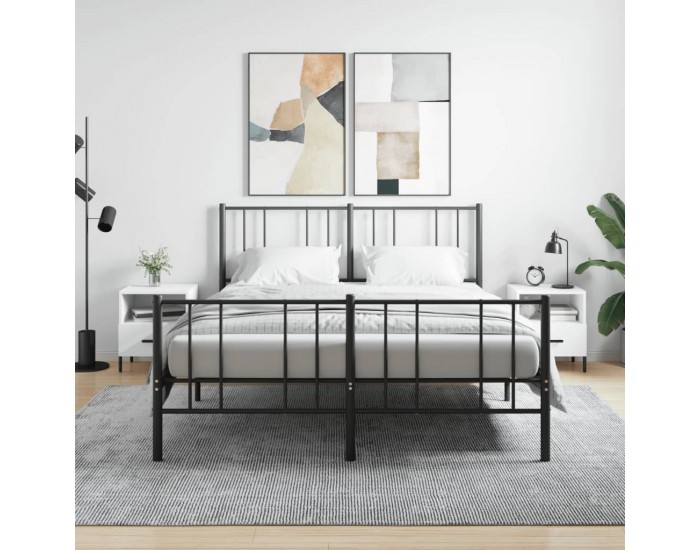 Sonata Noptiere, 2 buc., alb, 40x35x47,5 cm, lemn compozit