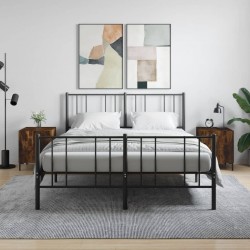 Sonata H Нощни шкафчета 2 бр опушен дъб 40x40x50 см инженерно дърво - Noptiere