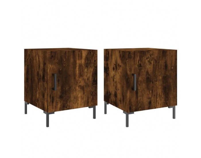 Sonata H Нощни шкафчета 2 бр опушен дъб 40x40x50 см инженерно дърво