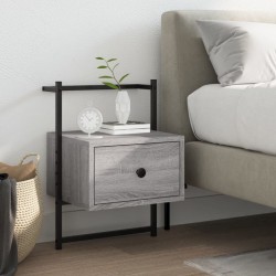 Sonata H Нощно шкафче стенно сив сонома 35x30x51 см инженерно дърво - Noptiere