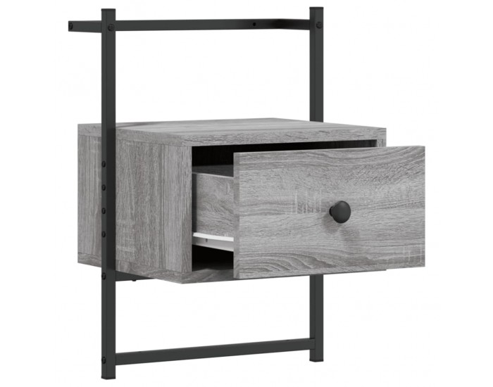 Sonata H Нощно шкафче стенно сив сонома 35x30x51 см инженерно дърво