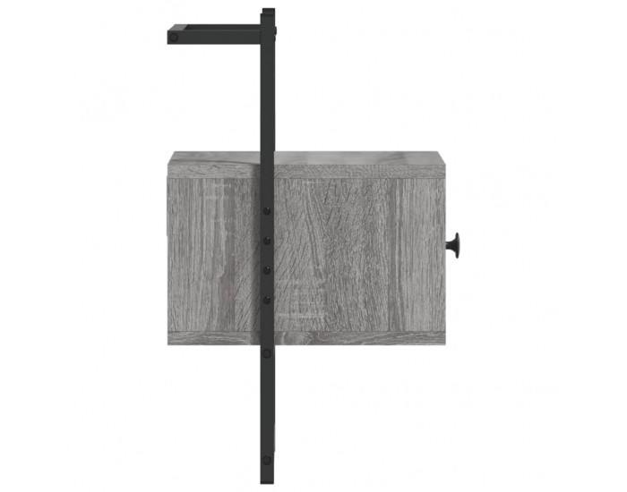 Sonata H Нощно шкафче стенно сив сонома 35x30x51 см инженерно дърво