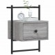 Sonata H Нощно шкафче стенно сив сонома 35x30x51 см инженерно дърво