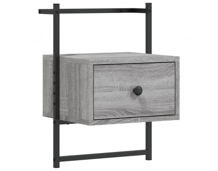 Sonata H Нощно шкафче стенно сив сонома 35x30x51 см инженерно дърво