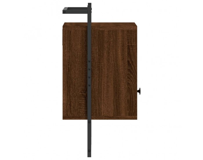 Sonata H Нощно шкафче стенно 2 бр кафяв дъб 40x30x61 см инженерно дърво