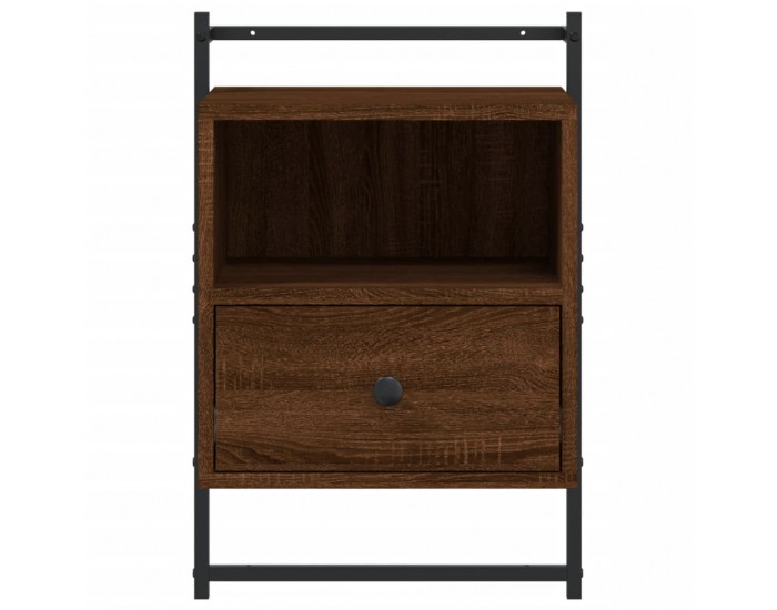 Sonata H Нощно шкафче стенно 2 бр кафяв дъб 40x30x61 см инженерно дърво