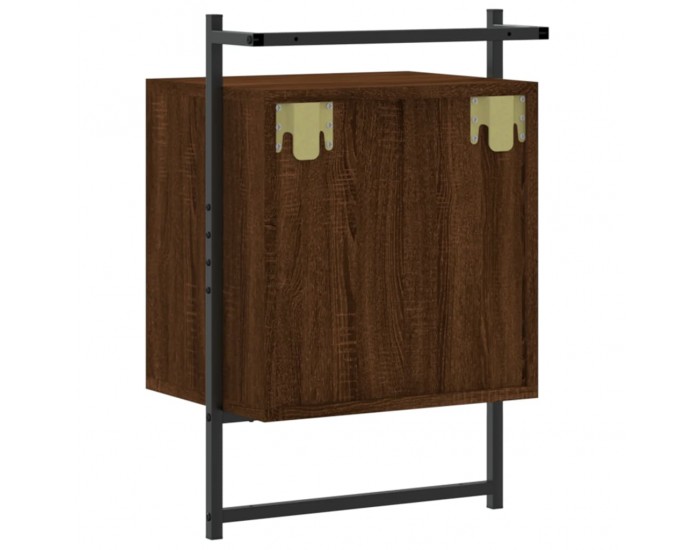 Sonata H Нощно шкафче стенно 2 бр кафяв дъб 40x30x61 см инженерно дърво