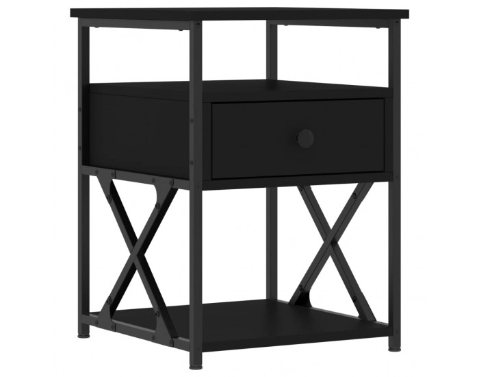 Sonata H Нощни шкафчета 2 бр черни 40x42x55 см инженерно дърво