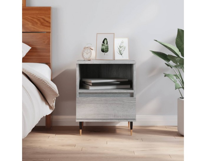 Sonata H Нощно шкафче сив сонома 40x35x50 см инженерно дърво