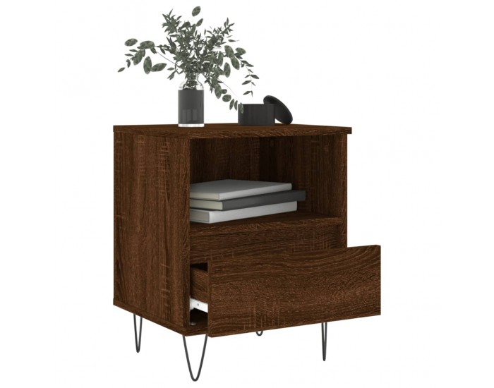 Sonata H Нощни шкафчета 2 бр кафяв дъб 40x35x50 см инженерно дърво