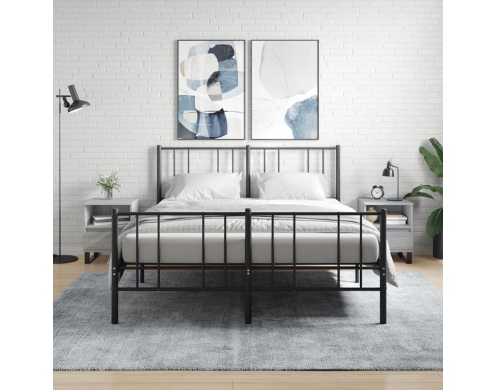 Sonata H Нощни шкафчета 2 бр сив сонома 40x35x50 см инженерно дърво