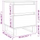 Sonata H Нощно шкафче опушен дъб 40x35x50 см инженерно дърво
