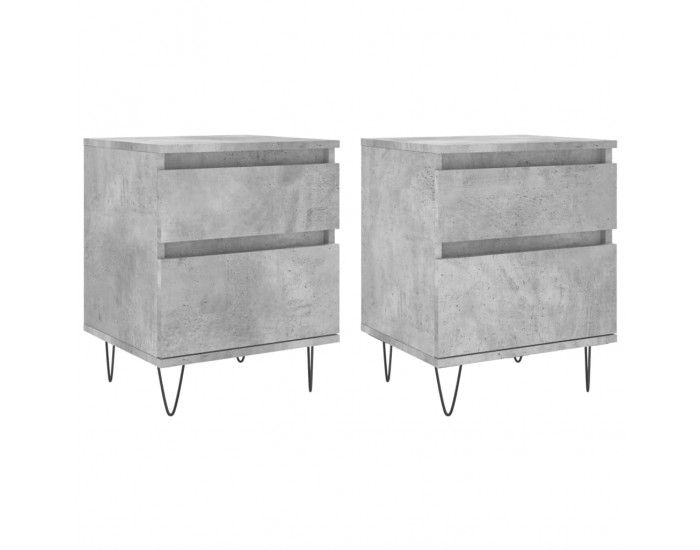 Sonata H Нощни шкафчета 2 бр бетонно сив 40x35x50 см инженерна дървесина