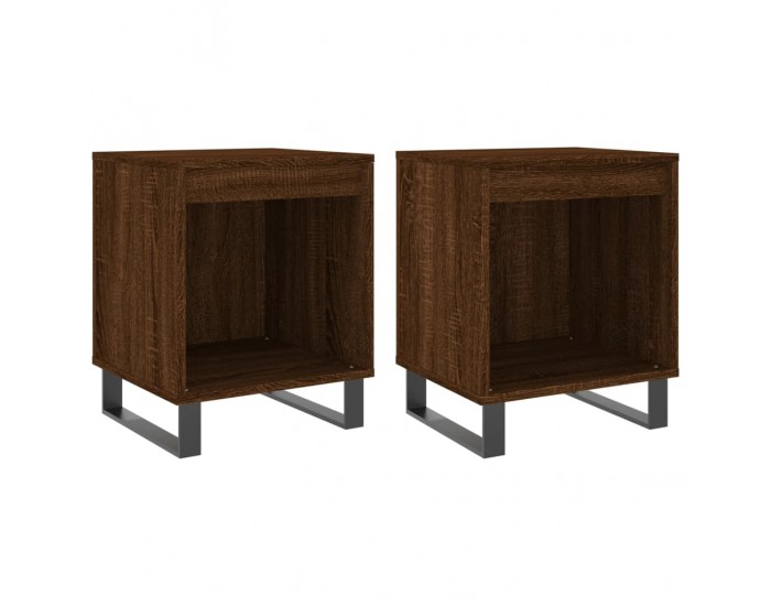 Sonata H Нощни шкафчета 2 бр кафяв дъб 40x35x50 см инженерно дърво