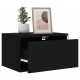 Sonata Noptiere montate pe perete cu lumini LED, 2 buc., negru