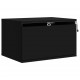 Sonata Noptiere montate pe perete cu lumini LED, 2 buc., negru