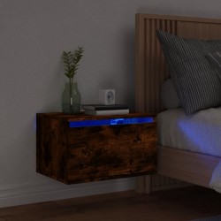 Sonata H Нощно шкафче за стена с LED осветление, опушен дъб - Noptiere