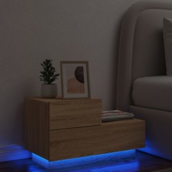 Sonata H Нощно шкафче с LED осветление, дъб сонома, 70x36x40,5 см - Noptiere
