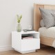Sonata Noptiere cu lumini LED, alb, 40x39x37 cm
