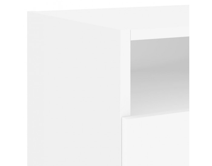 Sonata Noptiere cu lumini LED, alb, 40x39x37 cm