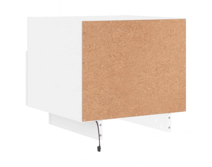 Sonata Noptiere cu lumini LED, alb, 40x39x37 cm