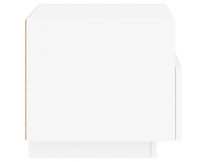 Sonata Noptiere cu lumini LED, alb, 40x39x37 cm