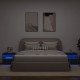 Sonata H Нощни шкафчета с LED осветление, 2 бр, черни, 50x40x45 см