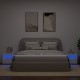 Sonata H Нощни шкафчета с LED осветление, 2 бр, бели, 50x40x45 см