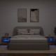 Sonata H Нощни шкафчета с LED осветление, 2 бр, опушен дъб, 50x40x45 см