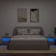 Sonata H Нощни шкафчета с LED осветление, 2 бр, бетонно сив, 50x40x45 см