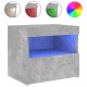 Sonata H Нощни шкафчета с LED осветление, 2 бр, бетонно сив, 50x40x45 см