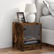 Sonata H Нощно шкафче със стъклена врата опушен дъб 35x37x42 см