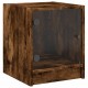 Sonata H Нощно шкафче със стъклена врата опушен дъб 35x37x42 см