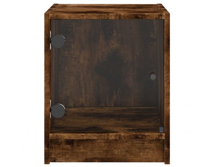 Sonata H Нощно шкафче със стъклена врата опушен дъб 35x37x42 см