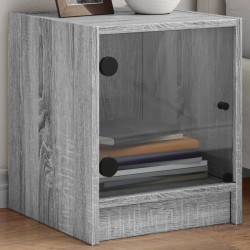 Sonata H Нощно шкафче със стъклена врата сив сонома 35x37x42 см - Noptiere