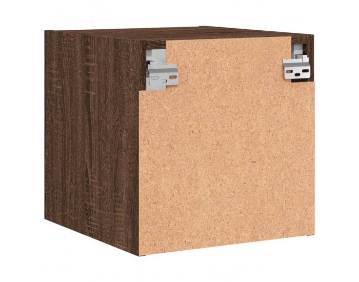 Sonata H Нощно шкафче със стъклена врата кафяв дъб 35x37x35 см