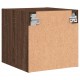Sonata H Нощно шкафче със стъклена врата кафяв дъб 35x37x35 см